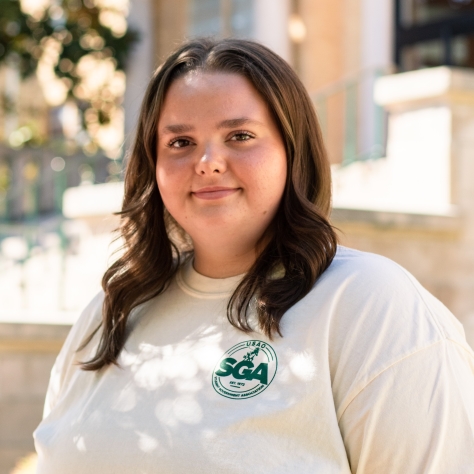 Image of Jenna in SGA shirt