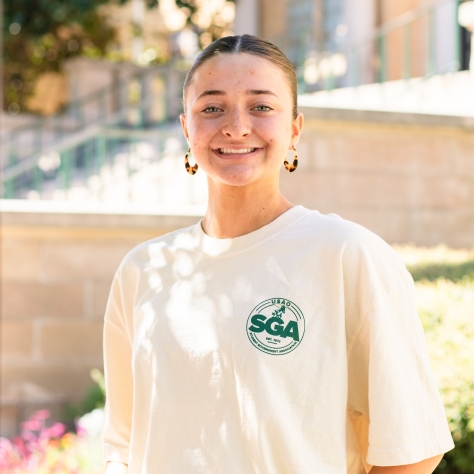 Image of Kaylen Merrit in SGA shirt