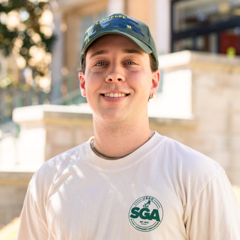 Portrait of Luke Cantrell with SGA shirt on