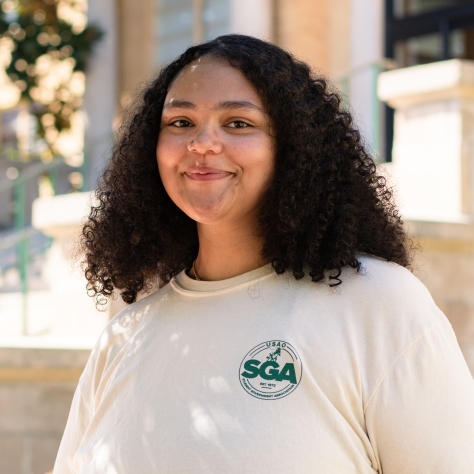 Image of Makayela in SGA shirt