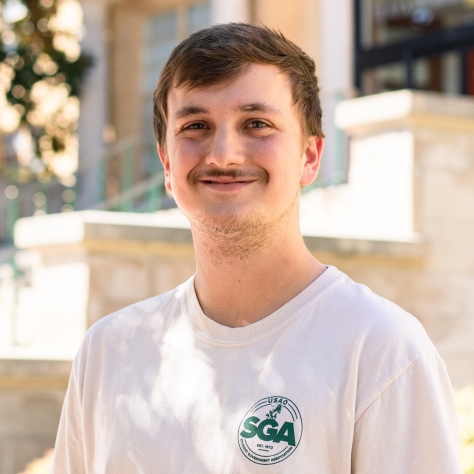 Image of Mason Alldredge in SGA shirt